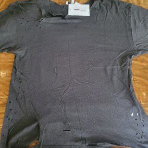 IRO Distressed Black Linen Shirt